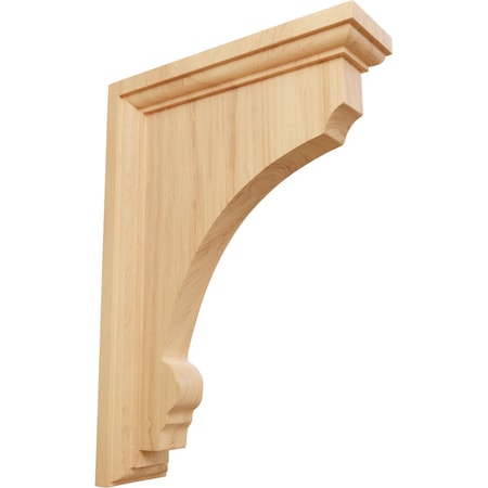 Ekena Millwork 2 1/2"W x 7"D x 10"H Large Thompson Wood Bracket, Red Oak BKTW02X07X10TMRO